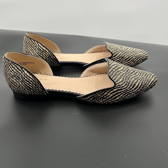 Isaac Mizrahi Size 10 NWOT Black and Tan Rattan Woven Slip-On Shoes - Picture 10 of 10